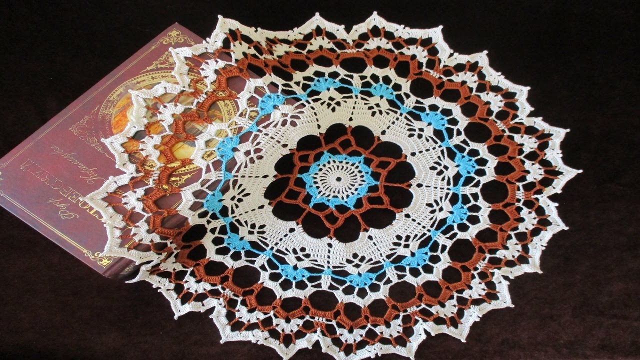 САЛФЕТКА КРЮЧКОМ ИЗ ОСТАТКОВ ПРЯЖИ С ЦВЕТОЧКАМИ. ЧАСТЬ 1