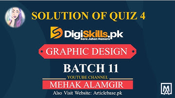 Digiskills Graphic Design Quiz 4 Batch 11 Solution | Graphic Design Quiz 4 Batch 11