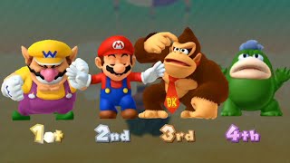 Mario Party 10 Minigame - Donkey Kong Vs Mario Vs Wario Vs Waluigi