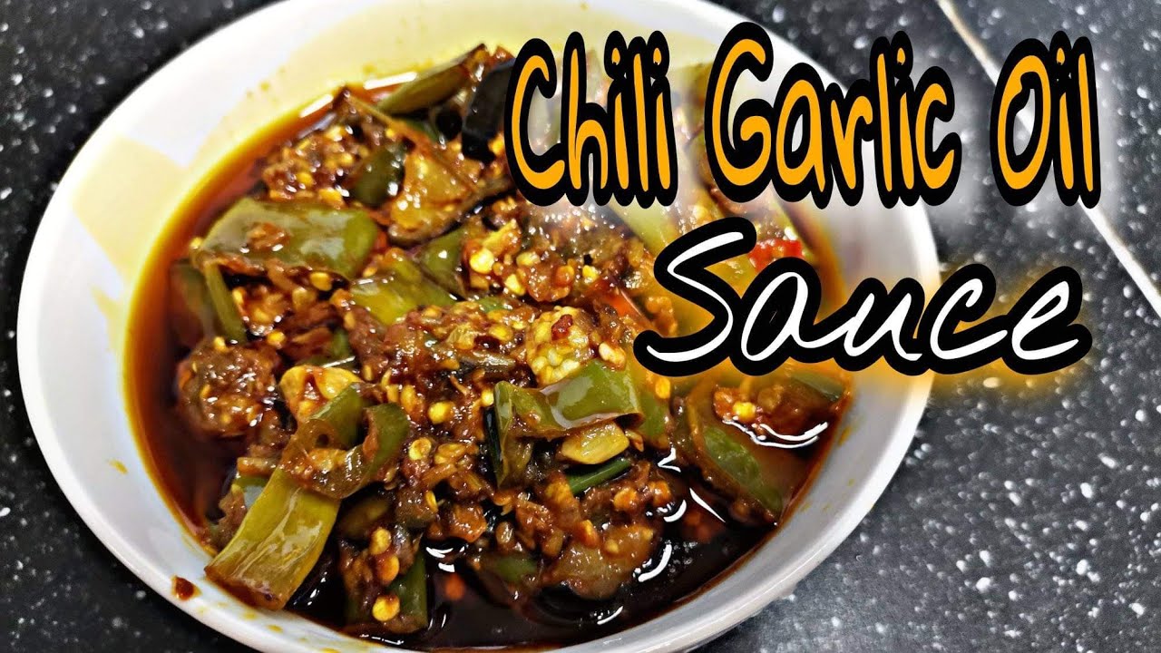 CHILI GARLIC OIL SAUCE WITH EGGPLANT HOMEMADE EASY QUICK By MaNang