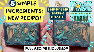 5 SIMPLE INGREDIENTS Cold Process Soap Recipe: HANGER SWIRL Technique