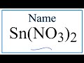 Understanding Tin Nitrate Compounds
