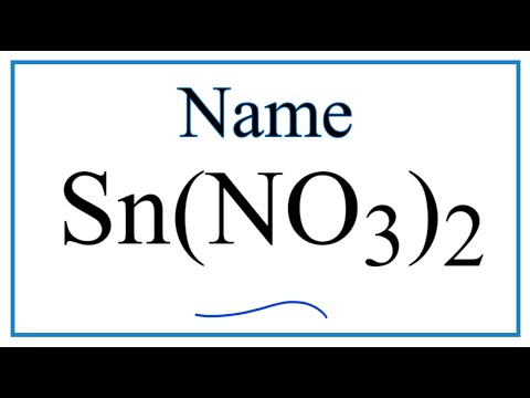 Vídeo: Qual é o nome do SN ClO3 2?