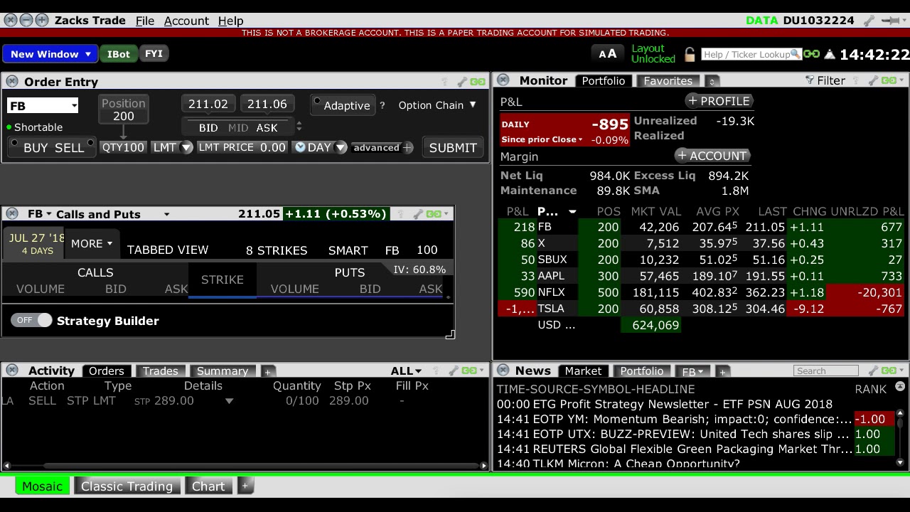 Customizing a Layout in ZacksTrade Pro Zacks Trade, division of LBMZ