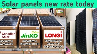 Longi,Jinko, Canadian Solar Panel New rate | Solar Panel updated Price in Pakistan 23 April 2026
