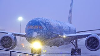 WINTER WONDERLAND AT FRANKFURT PT 2  All The Best From Day and Night  1H of COLD PlaneSpotting