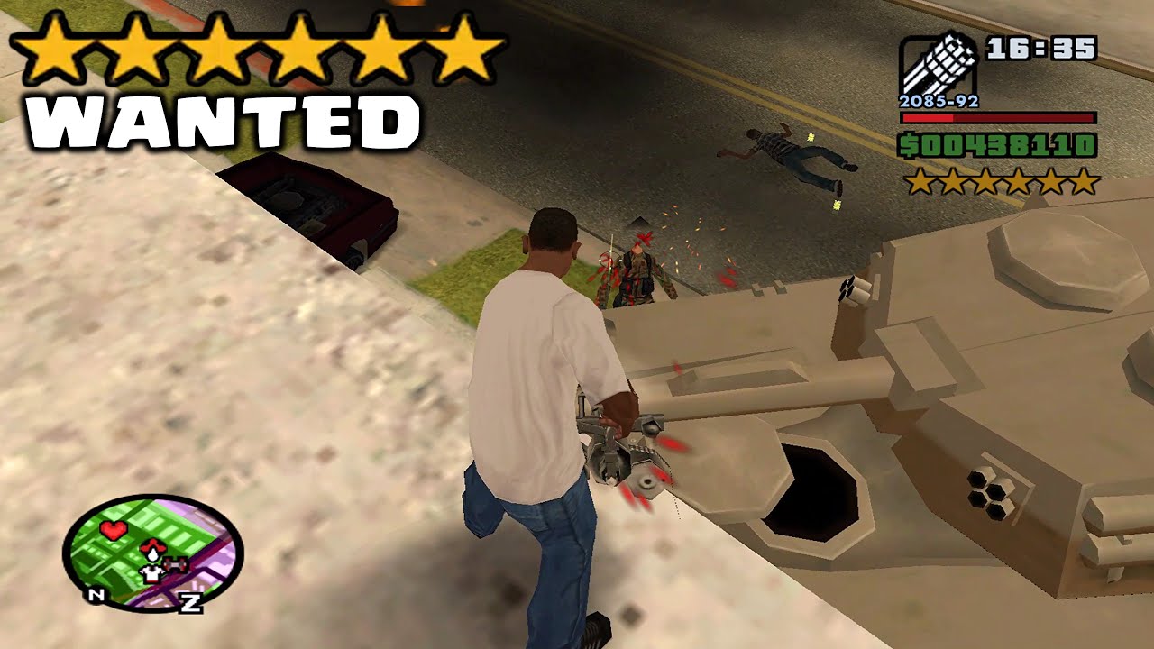 SIX STARS WANTED LEVEL WITH MINIGUN HOW TO GET 6 STAR WANTED IN 