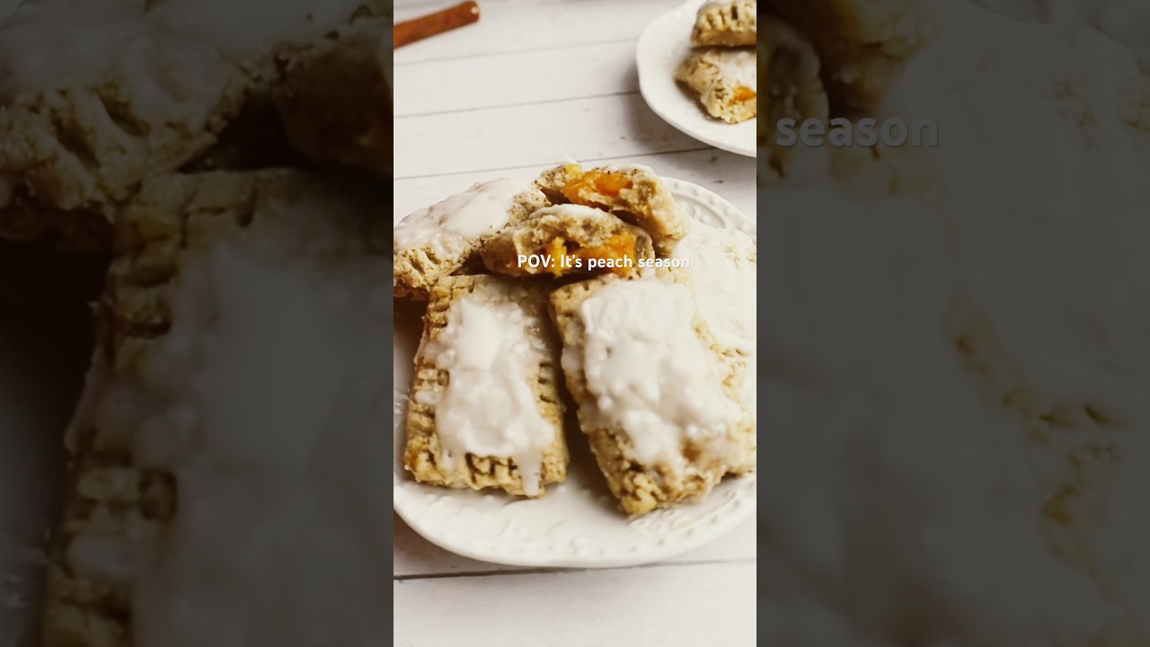 Mini peach poptarts (GF and Vegan(