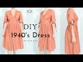 DIY Sewing Vintage 1940's Dress | Develop Basic Pattern | Zoe DIY