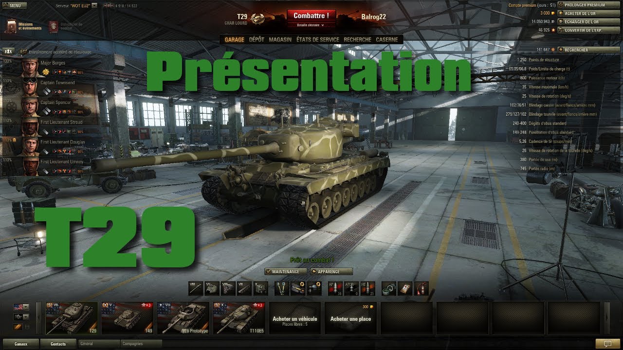 World Of Tanks T29 Pr sentation Et Gameplays Comment s YouTube