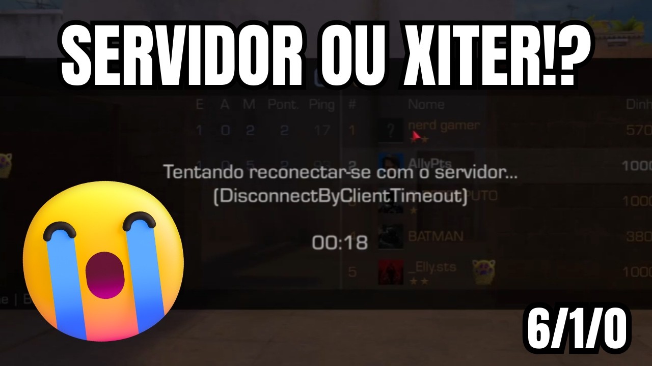 A PARTIDA CAIU!! FOI POR SERVIDOR OU XITER!? 😢 #standoff2