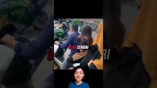 Aksi Emakemak Naik Motor   Ldanu Sein Kiri Belok Kanan