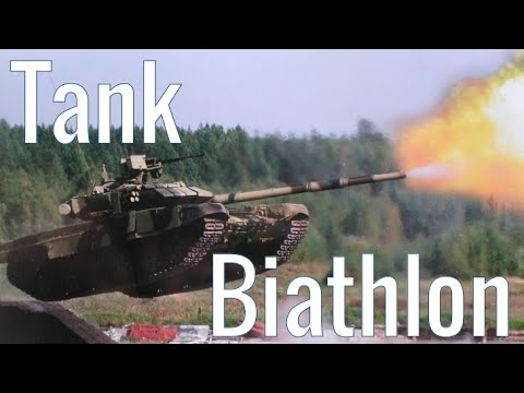 Tank biathlon - Russian crew give a lesson on how to fly Tank T-72B3