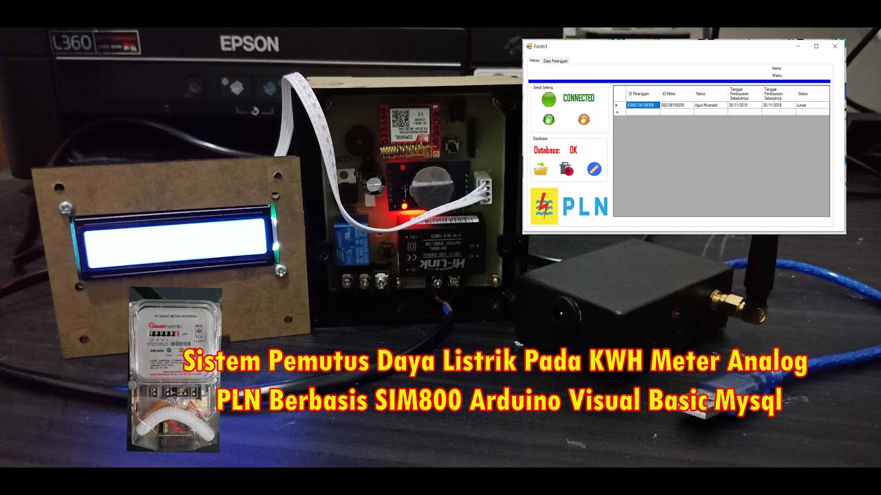 Sistem Pemutus Daya Listrik Pada KWH Meter Analog PLN Berbasis SIM800 Sistem pemutus daya listrik pada kwh meter analog pln berbasis sim800
