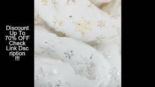 150x200cm/50x50cm PV Velvet Gilded Snowflake Velvet Fabric For Christmas Decoration Pillow Cover Wom