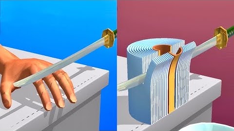 ASMR Cutting game! Relaxing sounds! Satisfying Video