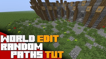 Minecraft - World Edit Tutorial - Randomized Paths with Brushes! - 2021 Read Description
