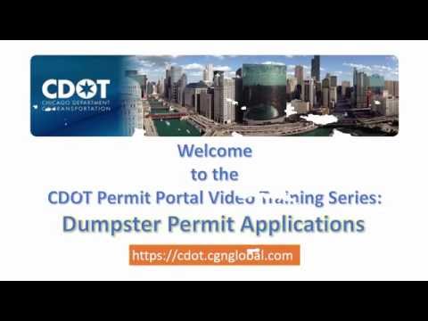 CDOT Online Permit Portal -- Dumpster Permits