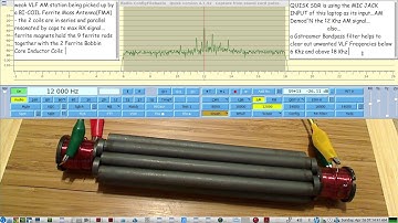 VLF Band Receive antenna - The BI-Coil Ferrite Mass Antenna(FMA) - LIVE demo on 12 Khz AM