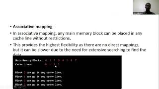 Cache memory mappings and replacement algorithms