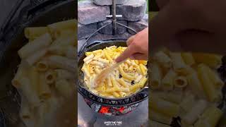 Steak and Cheesy Pasta Recipe | Over The Fire Cooking by Derek Wolf