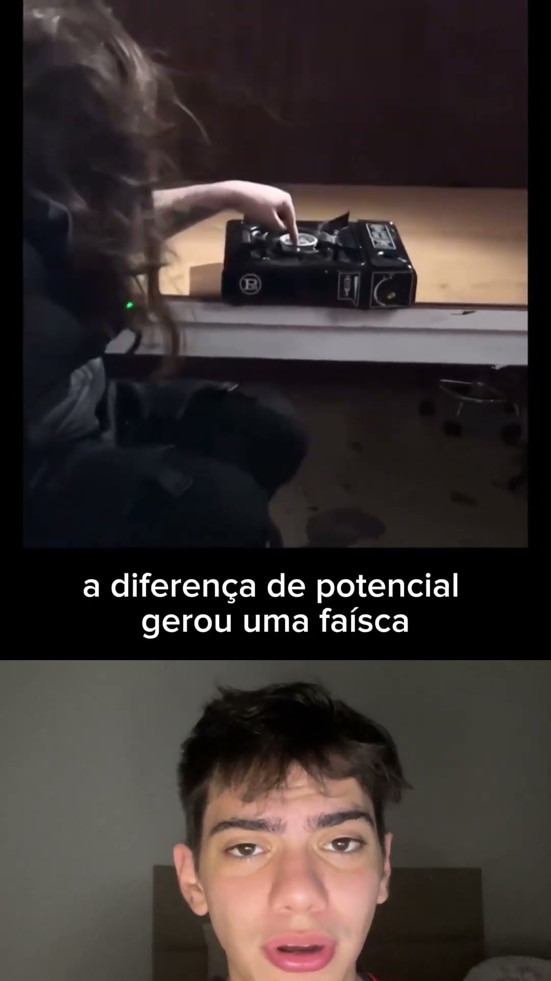 Ele acendeu o fogão com física! ⚡? Atrito e eletricidade estática em ação. Ciência é tudo!