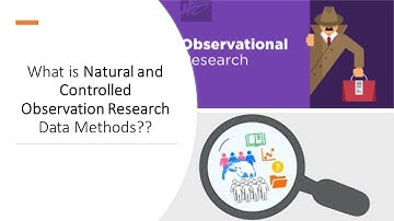 What is Natural and Controlled Observation techniques for research data collection??