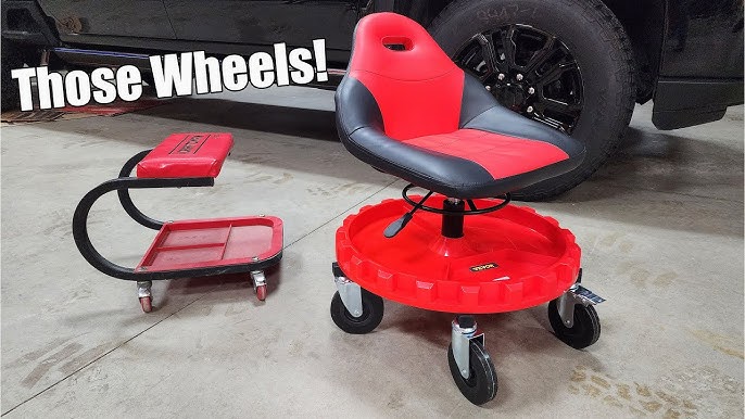 Adam'S Pro Rolling Stool - Car Detailing Stool Chair