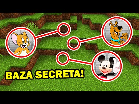 TOP 3 BAZE SECRETE ÎN MINECRAFT ! (Tom, Jerry, Mickey Mouse, Scooby Doo, Donald Duck)