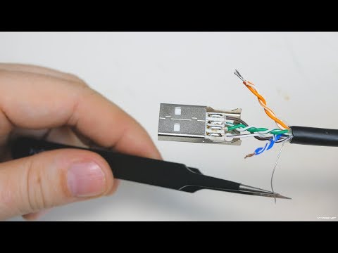 Видео: Аудиофильский USB кабель из витой пары за 5 минут