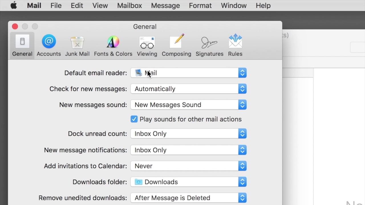 default email program for mac