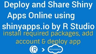 R Shiny Apps Tutorial | Deploy & Share Shiny Apps online | install required packages and publish app screenshot 4