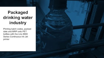 Batch Code Printing | PET Water Bottles | Linx 8900 Series Continuous Inkjet Printer