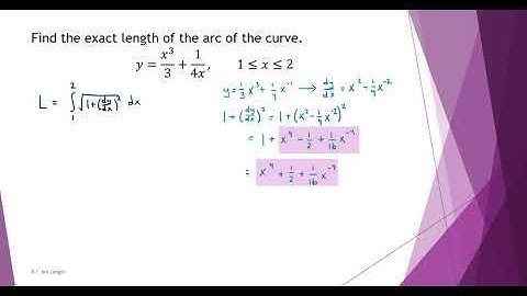 8.1 Arc Length Example 1