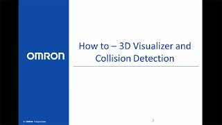 OMRON Sysmac Studio Robotics Edition - 3D Visualizer and Collision Detection