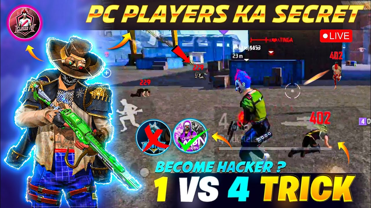 1 v 4 clutch tricks free fire || How To Handle Solo Vs Squad Situation ...