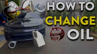 HOW TO DO A OIL CHANGE ON A DODGE CHARGER SCATPACK! (HOW MUCH DOES IT COST...?)
