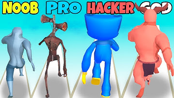 NOOB vs PRO vs HACKER vs GOD in Monsters Run Arena New Update Part 4