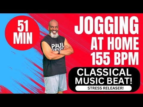 51-Minute Home Jogging Adventure set to Classical Music to Release Stress! | Low Impact