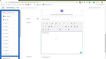 Email using the Quickmail block