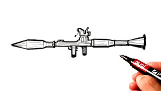 How to draw a RPG rocket launcher