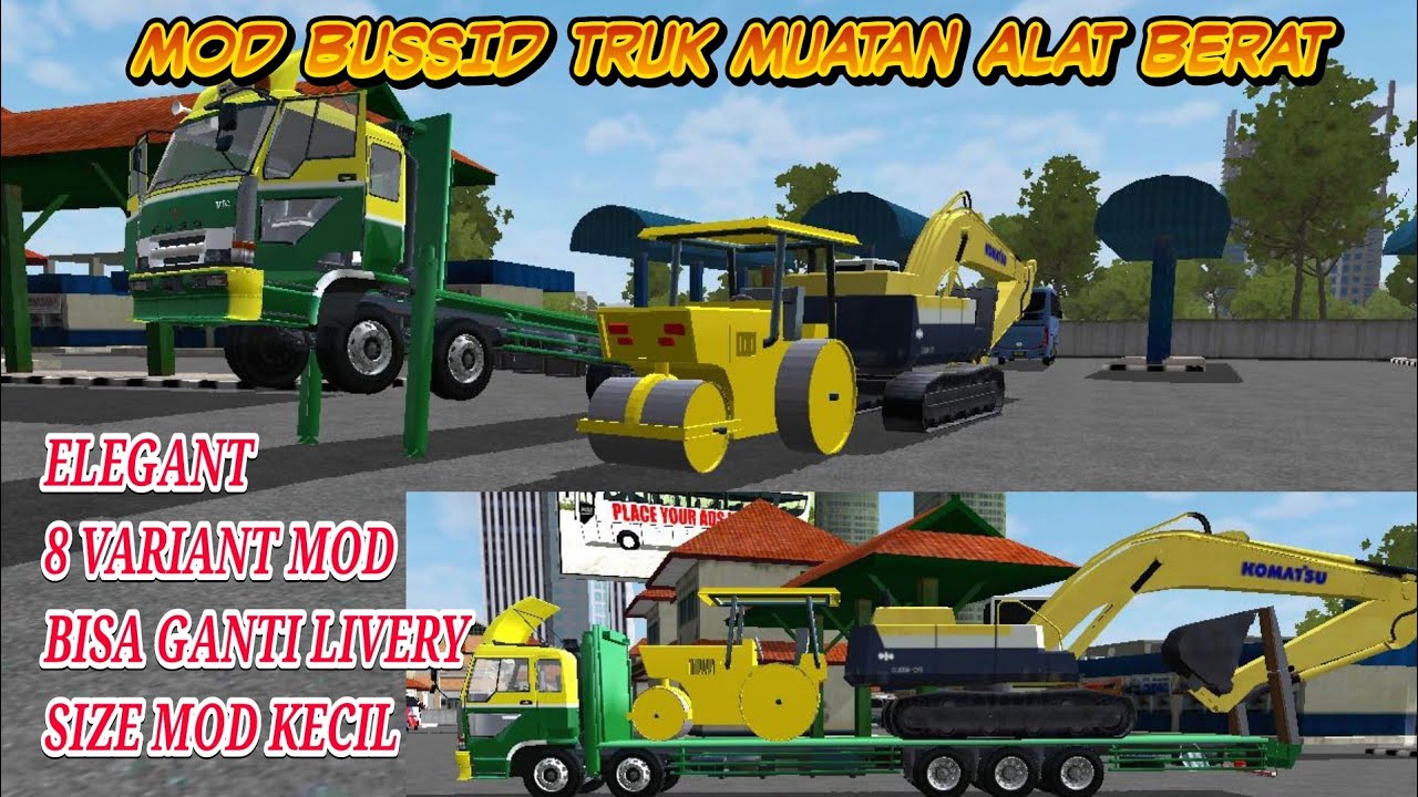 Mod Bussid Truk  Fuso  Muatan Alat Berat  Free Link 