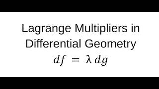 Solving an optimization problem using Differential Forms