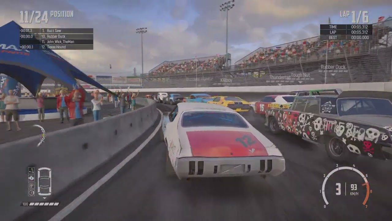 Wreckfest Career PRO - V8 Thunder Gameplay (PS5 UHD HDR 60FPS)