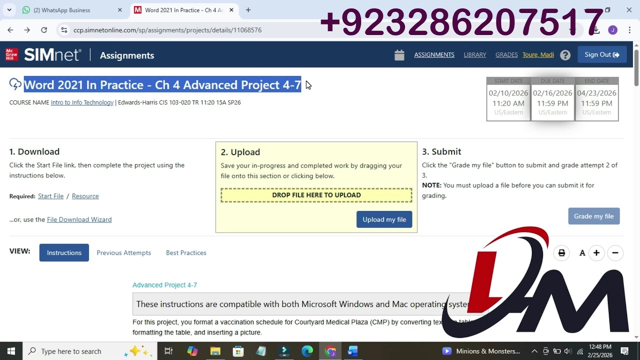 Word 2021 In Practice - Ch 4 Advanced Project 4-7 |Word 2021 In ...