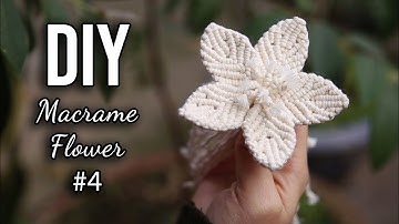 #4 DIY Macrame Flower Tutorial Using 3 Ply Cord 3mm 🌸 Easy Pattern 🌸 How to macrame by LIT decor 🌸