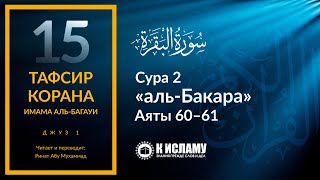 15. Отказ сынов Исраиля от манны и перепелов. Сура 2 «аль-Бакара». Аяты 60–61 | Тафсир аль-Багауи