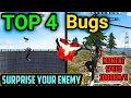 Top 4 Bugs In Free Fire | Surprise Your Enemy Latest Tips and Tricks | Garena Free Fire