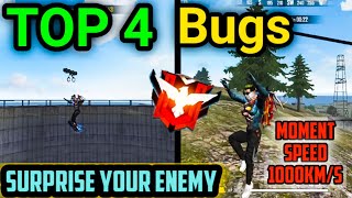 Top 4 Bugs In Free Fire | Surprise Your Enemy Latest Tips and Tricks | Garena Free Fire