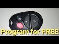 How to program Toyota key remote - FREE - No gadgets needed (Hidden features)